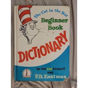 Vintage The Cat in the Hat Beginner Book Dictionary Hardcover | Dr. Seuss | P.D.